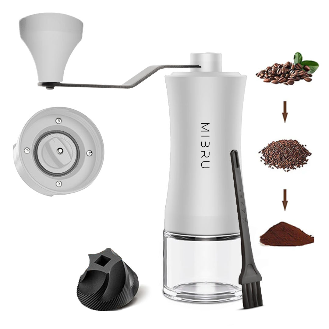 Mibru White Manual Coffee Grinder